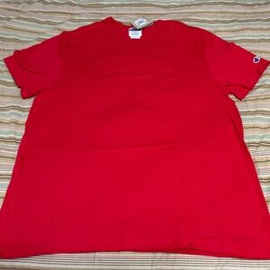 Champion Men's Bright Red Short Sleeve Tee